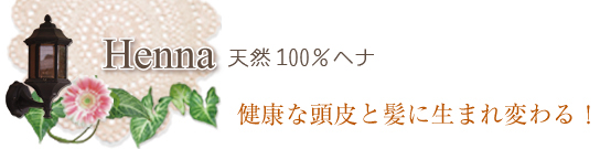 天然ヘナ 健康な頭皮と髪に生まれ変わる!