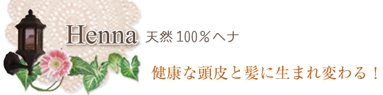 天然ヘナ　健康な頭皮と髪に生まれ変わる！